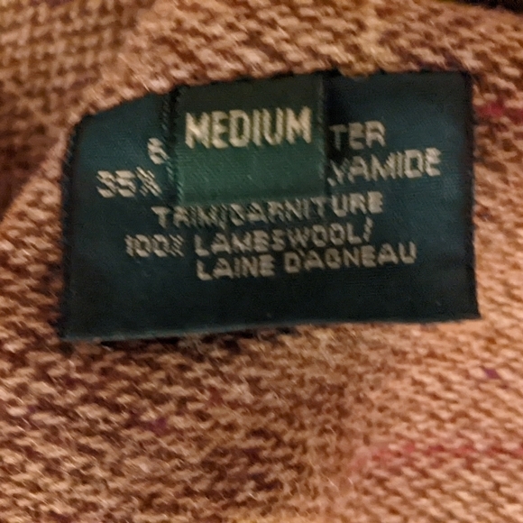 Henry White Quilted Vest Red Medium Wool Blend, vintage - Picture 7 of 9